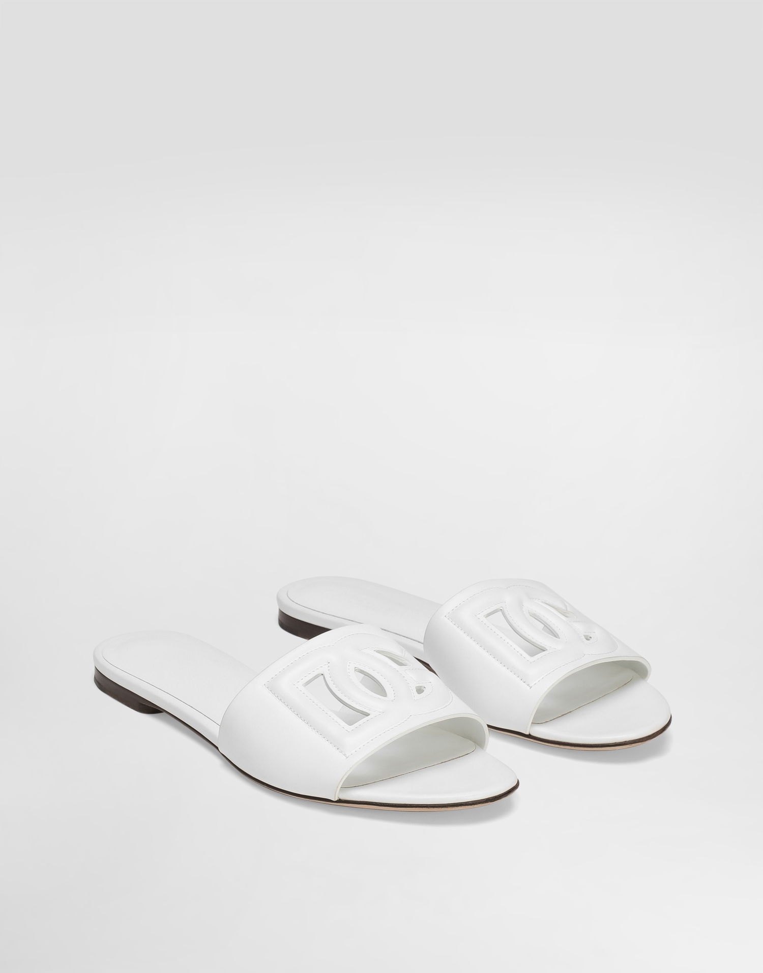 Tenisky a topánky Dolce & Gabbana Calfskin Sliders and Mules Biela | CQ0436AY32980001, 1