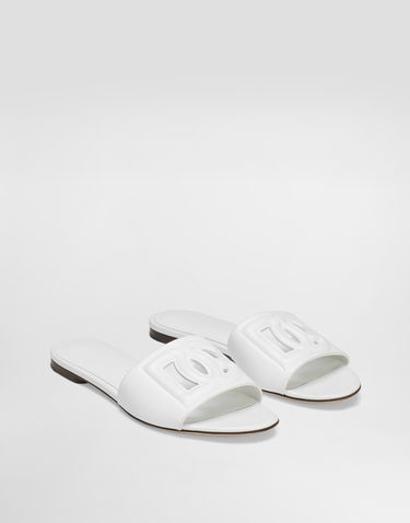 Tenisky a topánky Dolce & Gabbana Calfskin Sliders and Mules Biela | CQ0436AY32980001, 1