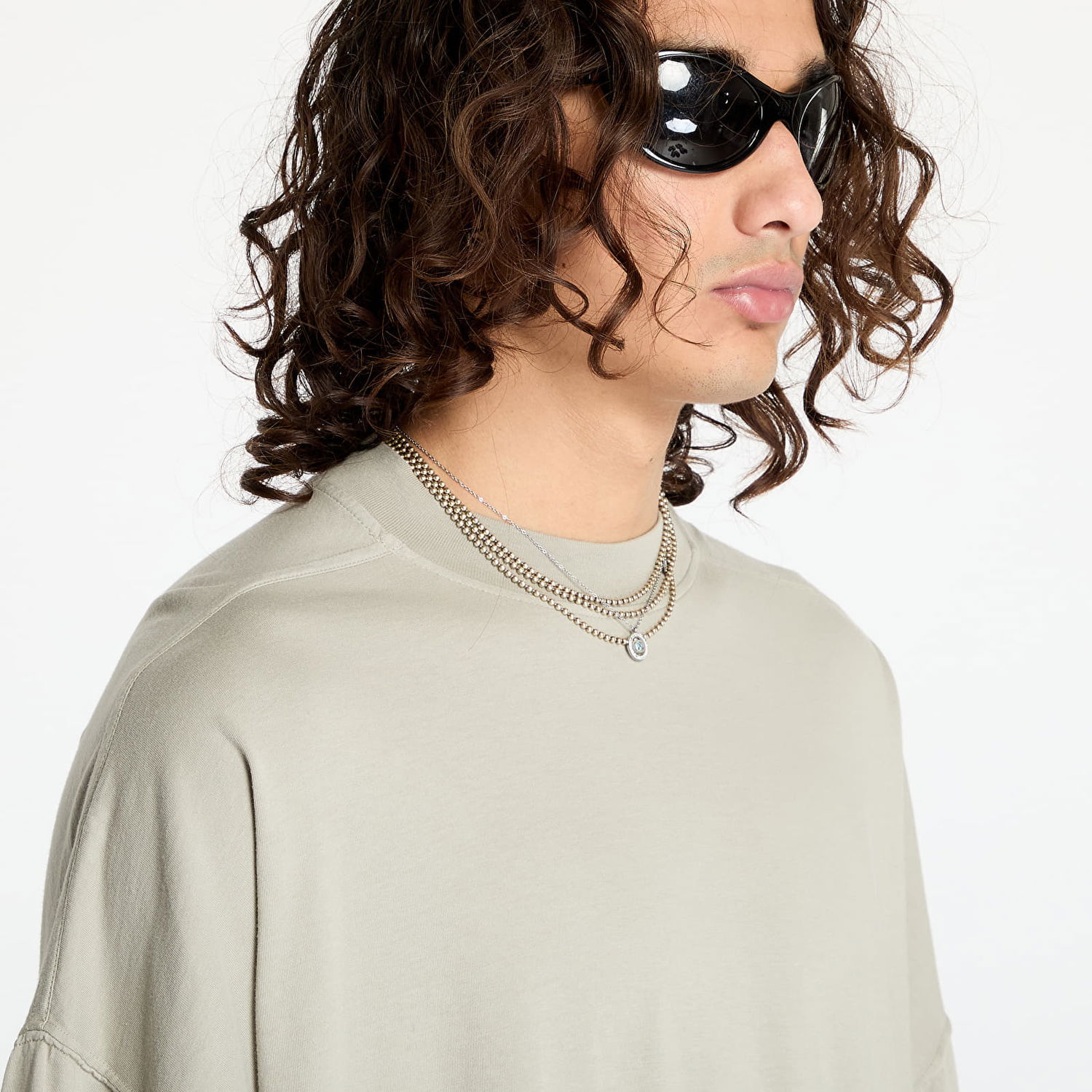 Tričko Rick Owens DRKSHDW Knit Tommy T-Shirt Pearl Universal Béžová | DU02D2259 RN 08, 1