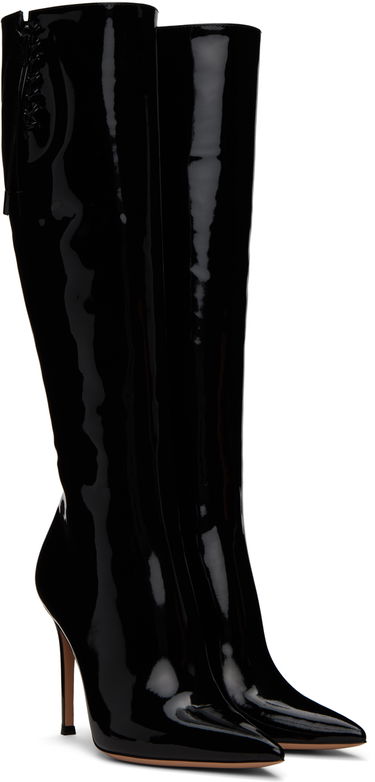 Šaty Gianvito Rossi Gianvito Rossi Avril Lace-Up Patent Leather Boots Čierna | G80246.15RIC.VER, 3