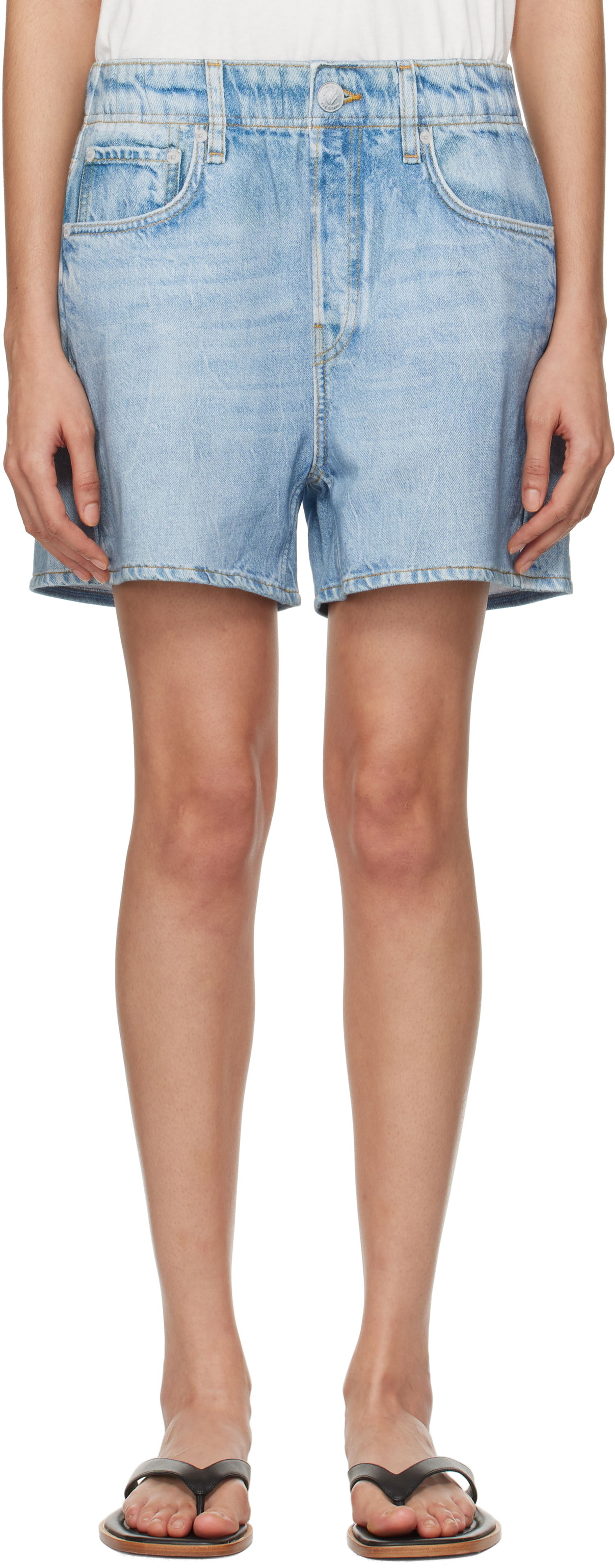Šortky rag & bone Rag & Bone Women's Miramar Terry Walking Shorts Modrá | WCW24P40018201, 0