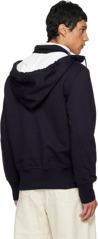 Mikina Dries Van Noten Dries Van Noten Half-Zip Hoodie Navy | 252-021144-2611, 2