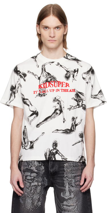 Tričko KidSuper KidSuper Trapeze All Over Print T-Shirt Biela | SS25-TEE-03, 0