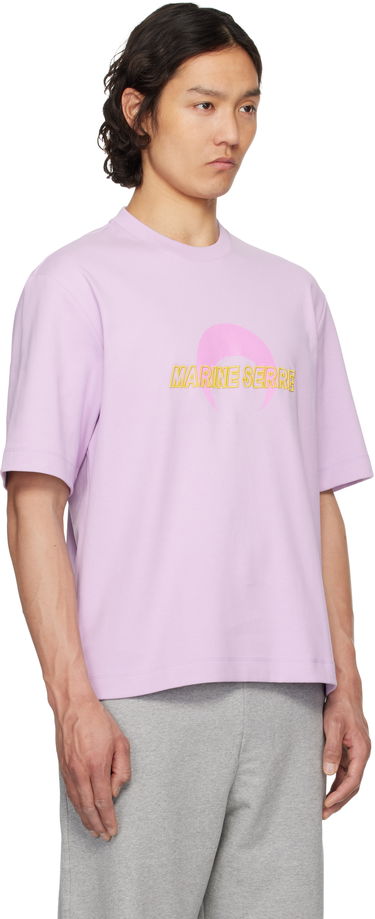 Tričko Marine Serre Marine Serre MS Sport Relaxed Jersey T-Shirt Fialová | UTT001A CJER0072, 1