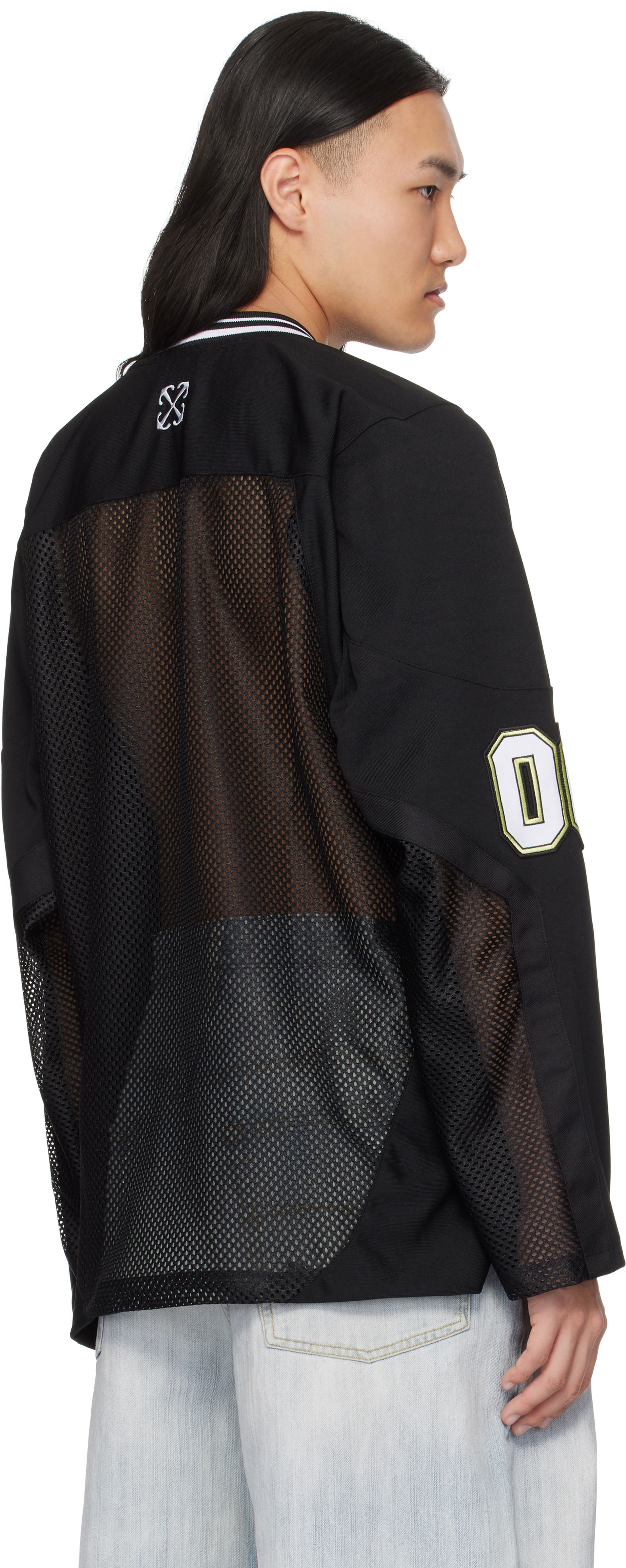 Banknote Mesh Hockey Long Sleeve T-Shirt