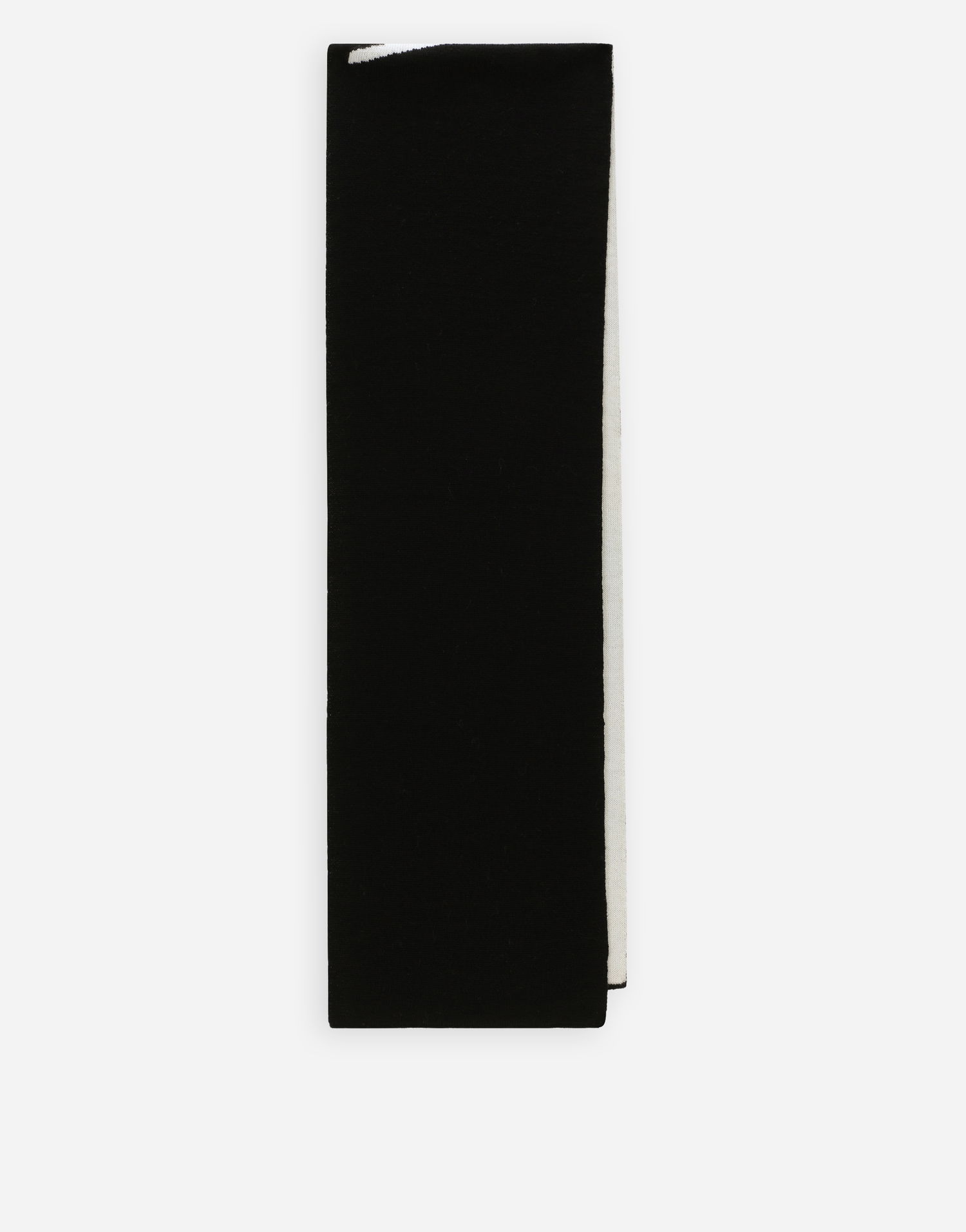 Šál Dolce & Gabbana Dolce & Gabbana Wool Knit Scarf with Jacquard Logo Čierna | LBKAD5JCVM6N0000, 1