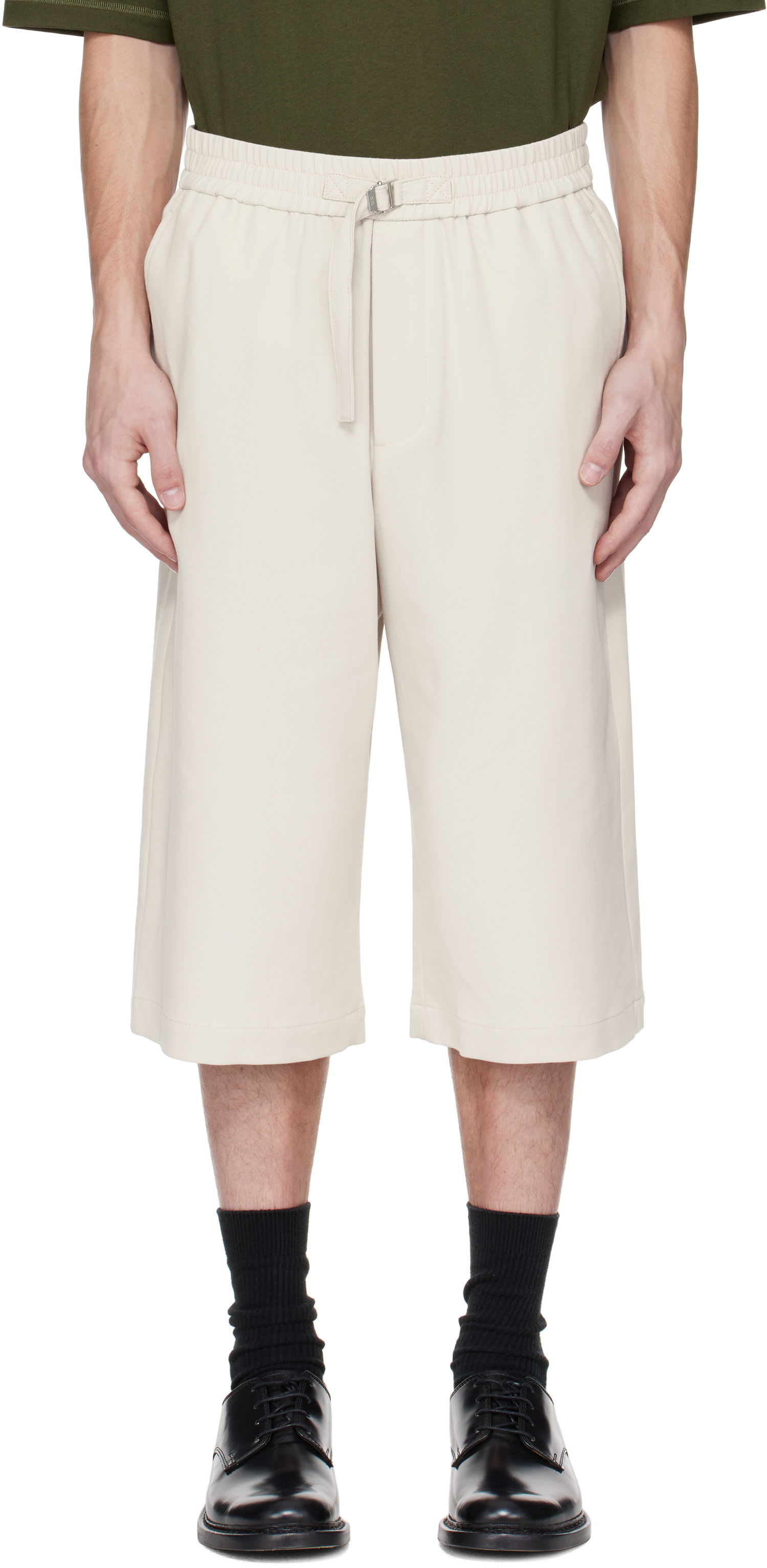 Šortky AMI AMI Paris Elasticated Shorts Béžová | HSO310.CO0106, 0