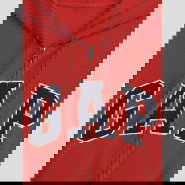 Mikina GAP Sweatshirt Logo Fullzip Hoodie Red Apple S Červená | 840496-23, 3