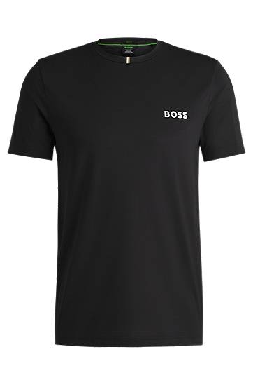 Tričko BOSS Moisture-Wicking Active Piqué Tee Čierna | 50533794, 0