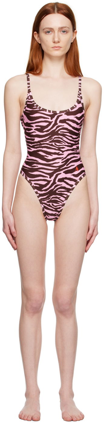 Plavky The Attico The Attico Zebra One-Piece Swimsuit Ružová | 233WBB63 PA14, 0