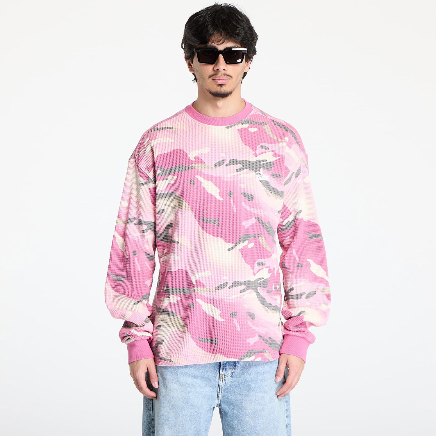 Tričko Patta Patta Cactus Flower Camo Waffle Longsleeve T-Shirt Ružová | POC-SS25-8010-299-0002-182, 0