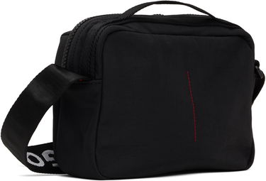 Taška cez rameno BOSS HUGO Recycled Nylon Canvas Crossbody Bag Čierna | 50541922, 2