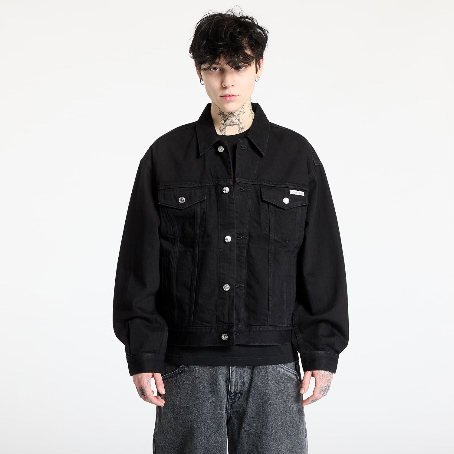 Bomber bunda CALVIN KLEIN Calvin Klein Jeans 90s Classic Trucker Jacket Čierna | 00040EM785 CLT, 0