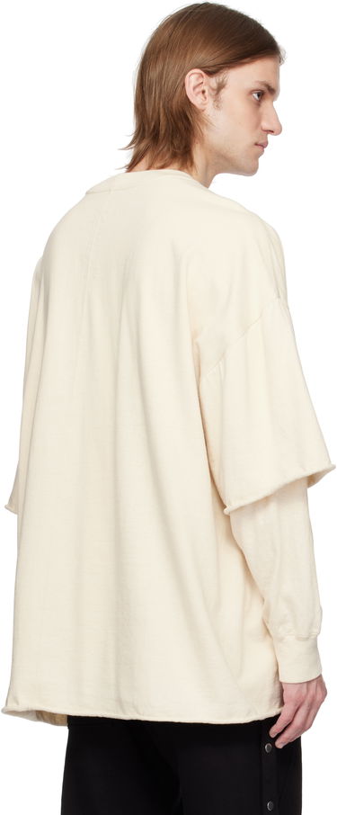 Mikina Rick Owens Rick Owens DRKSHDW Tommy Hustler Double Sleeve T-Shirt Béžová | DU01E3266 RIGRNN, 2