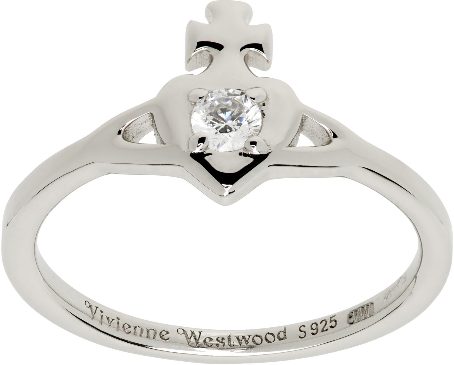 Prsteň Vivienne Westwood Noella Sterling Silver Crystal Ring Metalická | 6402001C-01P102-, 0