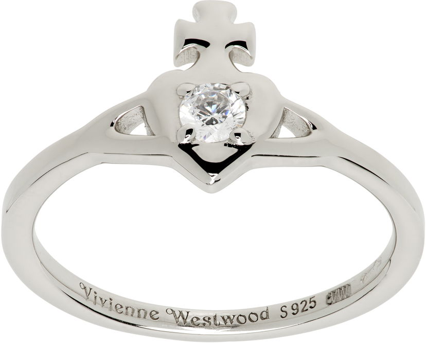 Prsteň Vivienne Westwood Noella Sterling Silver Crystal Ring Metalická | 6402001C-01P102-