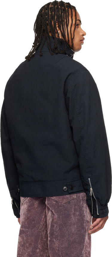 Bunda Dries Van Noten Dries Van Noten Overdyed Shell Jacket Navy | 252-020588-2101, 2