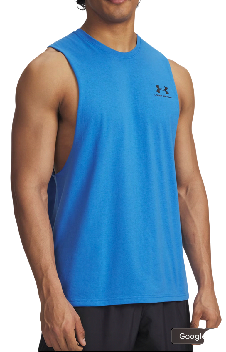 Tielko Under Armour Left Chest Cut Off Tank Modrá | 1329286-402