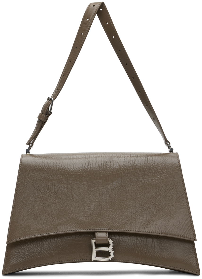 Kabelka Balenciaga Taupe Medium Crush Sling Bag Hnedá | 765466 2AAR2, 0