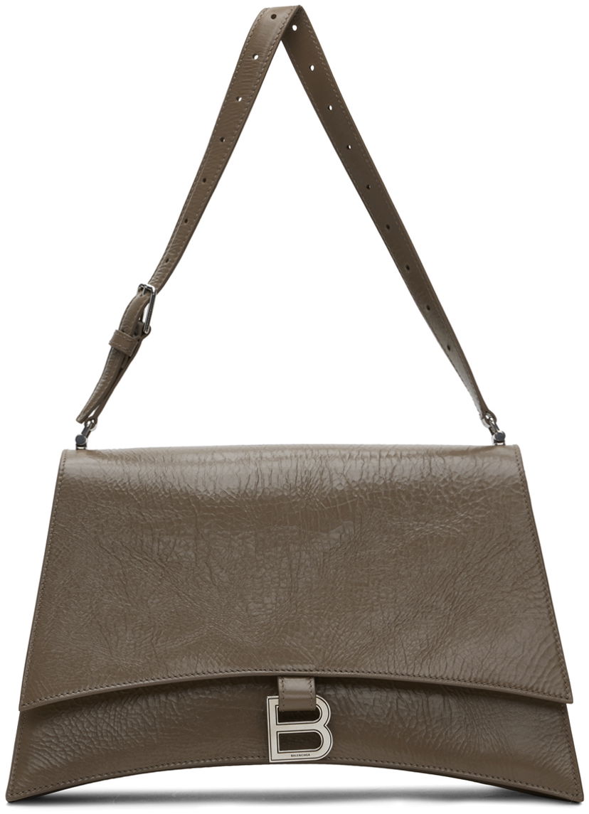 Kabelka Balenciaga Taupe Medium Crush Sling Bag Hnedá | 765466 2AAR2