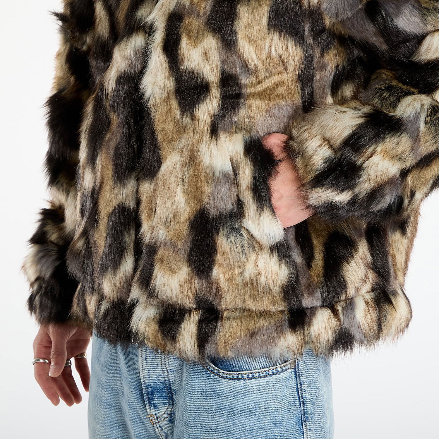 Bunda Patta Patta Faux Fur Patchwork Jacket Rôznofarebný | POC-AW25-2700-348-0023-084, 1