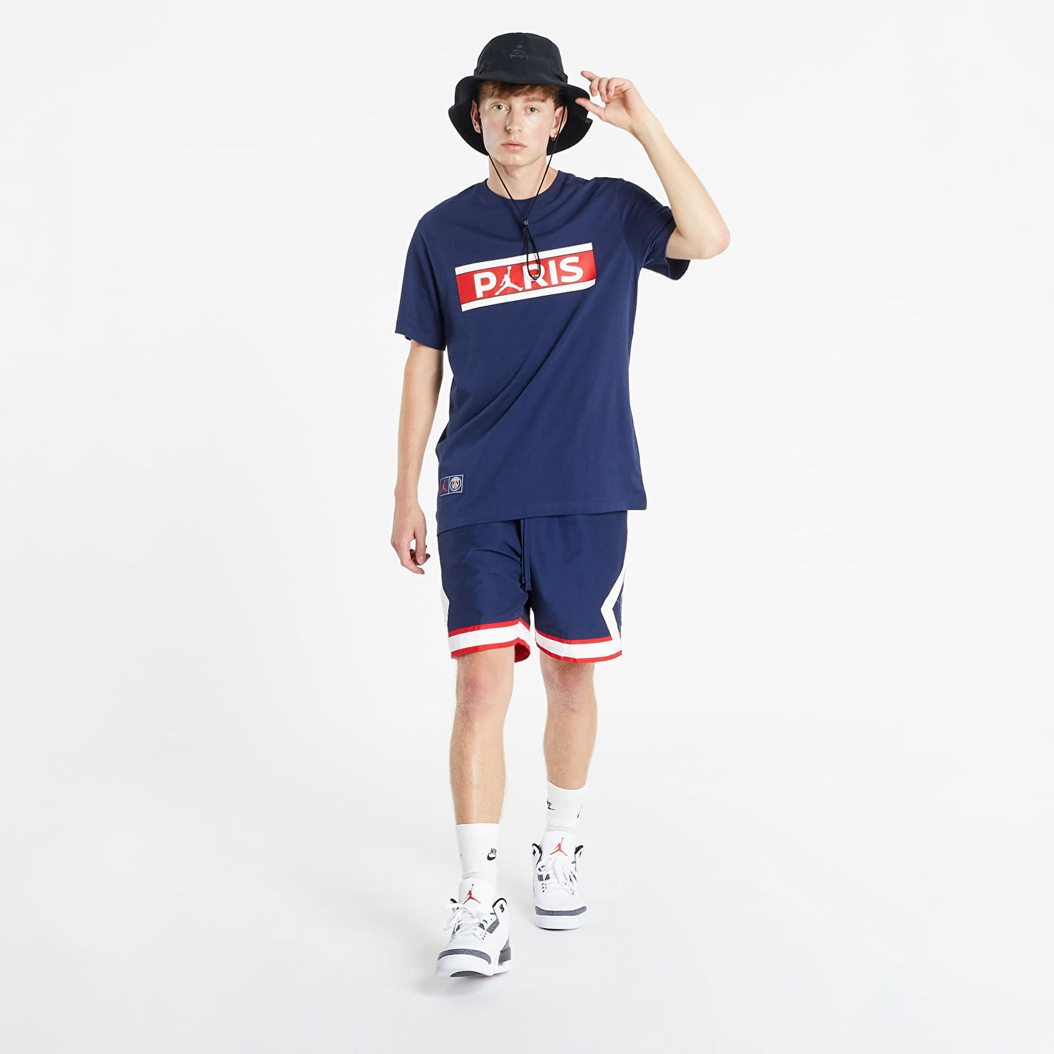 Tričko Jordan Paris Saint-Germain Wordmark Tee Navy | DB6510-410, 1