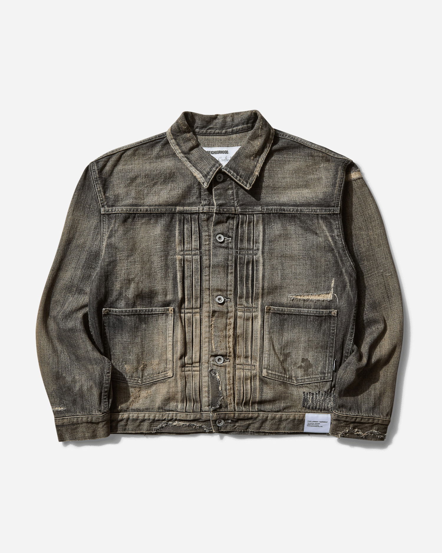 Bunda Neighborhood Savage Denim Type-1 Jacket Šedá | 251XBNH-JKM01 BK, 0