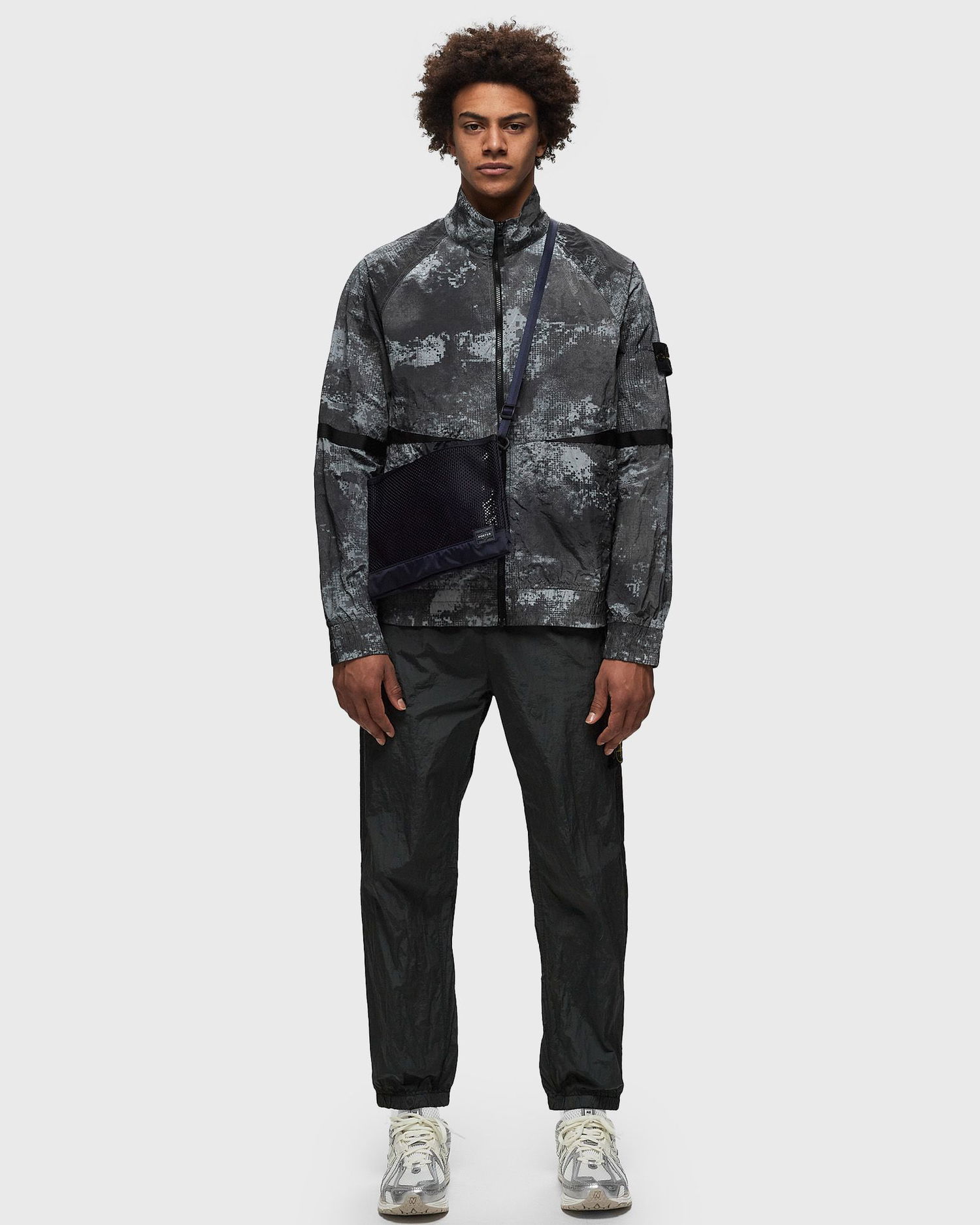 Bunda Stone Island Dissolving Grid Camo Jacket Šedá | 8015661E1, 1