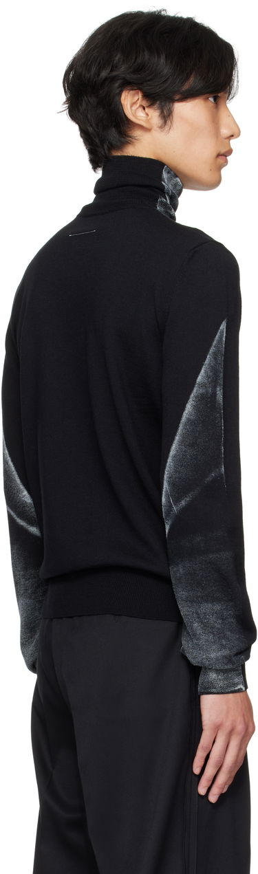 Sveter Maison Margiela MM6 Maison Margiela Folded Print Turtleneck Sweater Čierna | SH0HA0005 M13129, 2