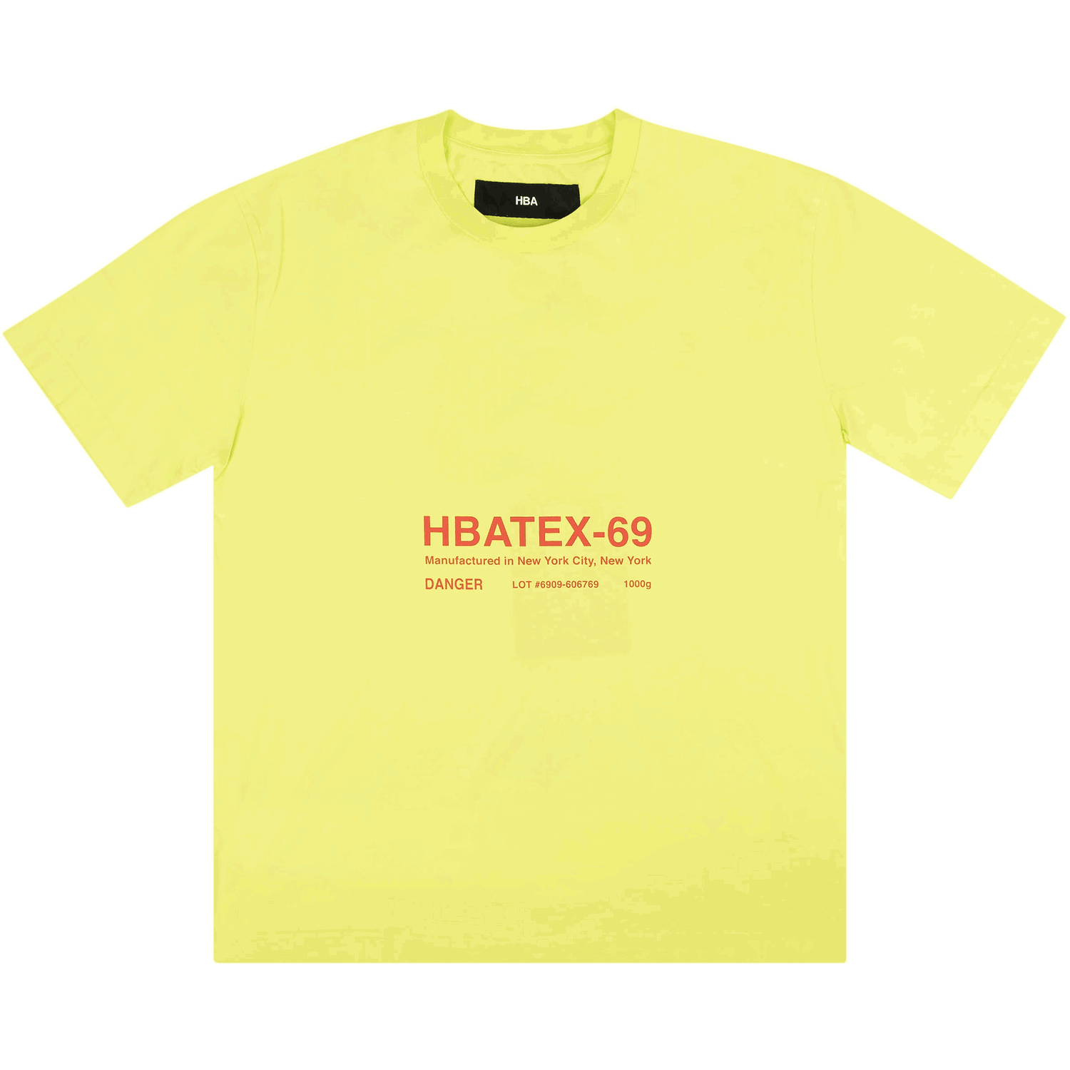 Tričko Hood By Air HBATEX T-Shirt Žltá | 2835 100000103HSST LIME, 0