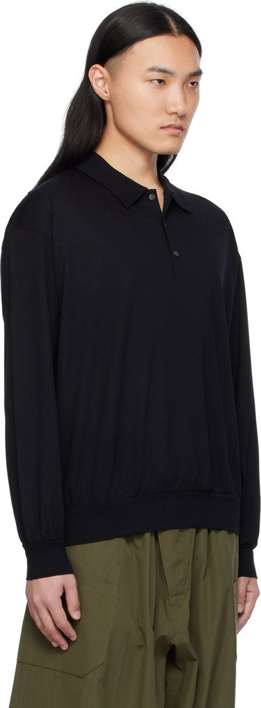 Polo tričko NANAMICA nanamica Wool Long Sleeve Polo Navy | S25SH101U, 4