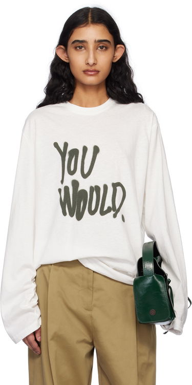 Tričko Acne Studios Acne Studios Long Sleeve 'You Would' T-Shirt Biela | CL0341-, 0