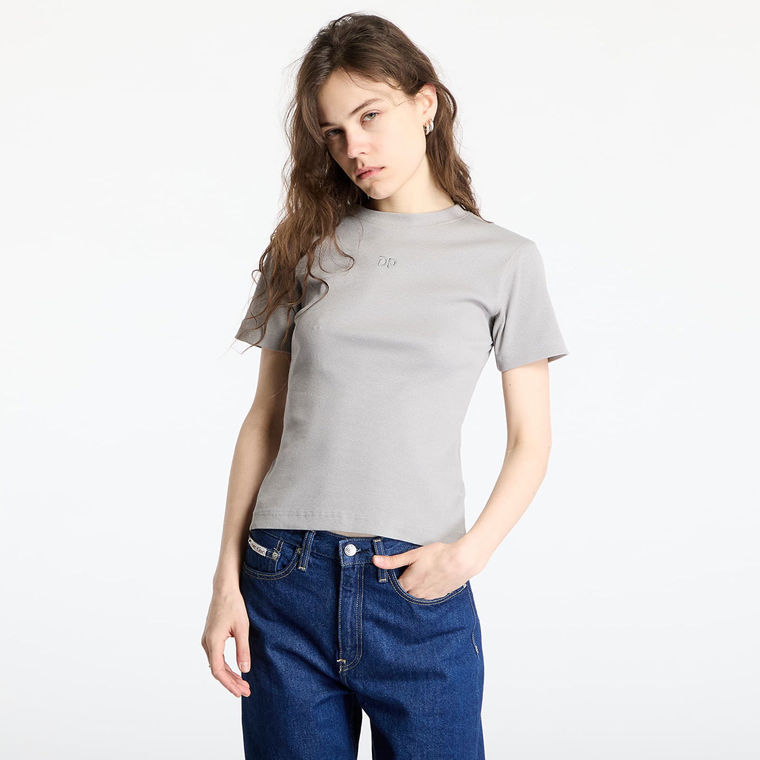 Tričko DAILY PAPER Daily Paper Unit Rib Fitted T-Shirt Šedá | 2512041, 0