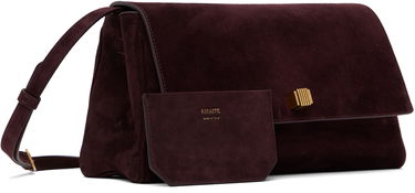 Kabelka Khaite KHAITE Audrey Suede Crossbody Bag Vínová | H3032-726, 1