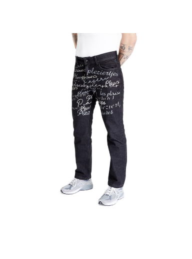 Džínsy Pleasures Shatter Denim Pant Čierna | P22F023 BLACK