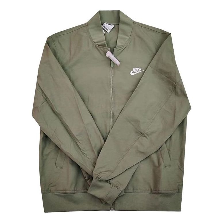 Bomber bunda Nike Stand Collar Thin Varsity Jacket Zelené | DM6822-386