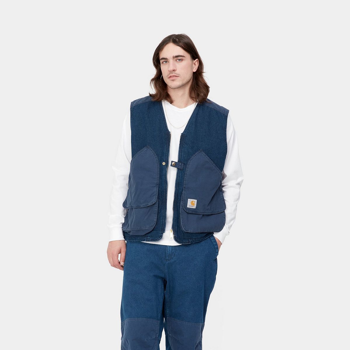 Alma Vest "Blue stone washed"