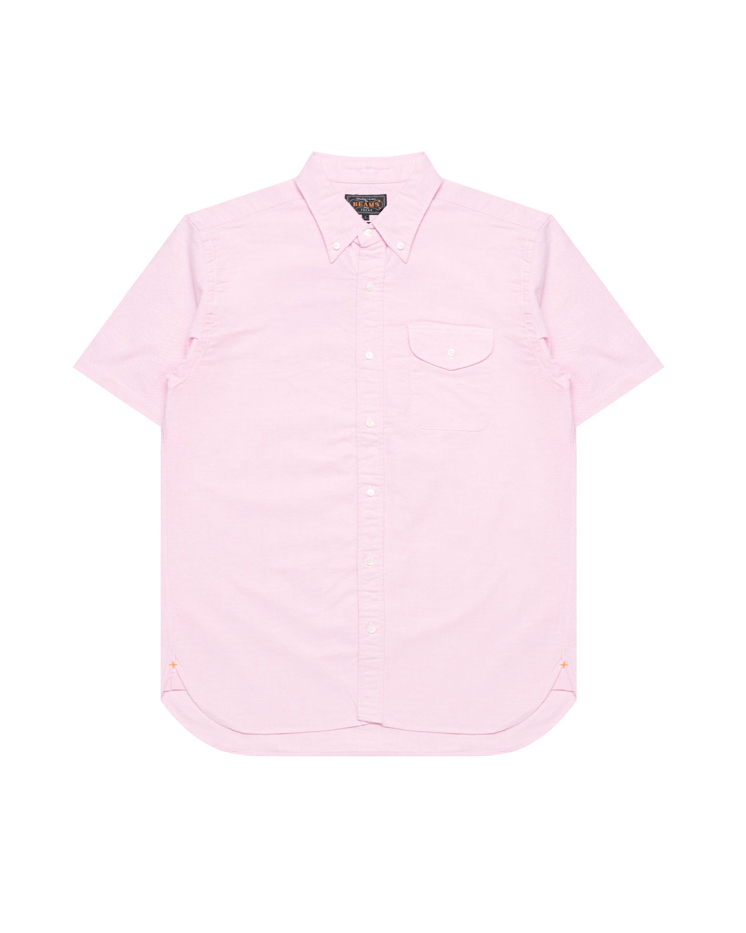 Košeľa BEAMS Beams+ Button-Down Short Sleeve Oxford Shirt Ružová | 38010032139-30, 0