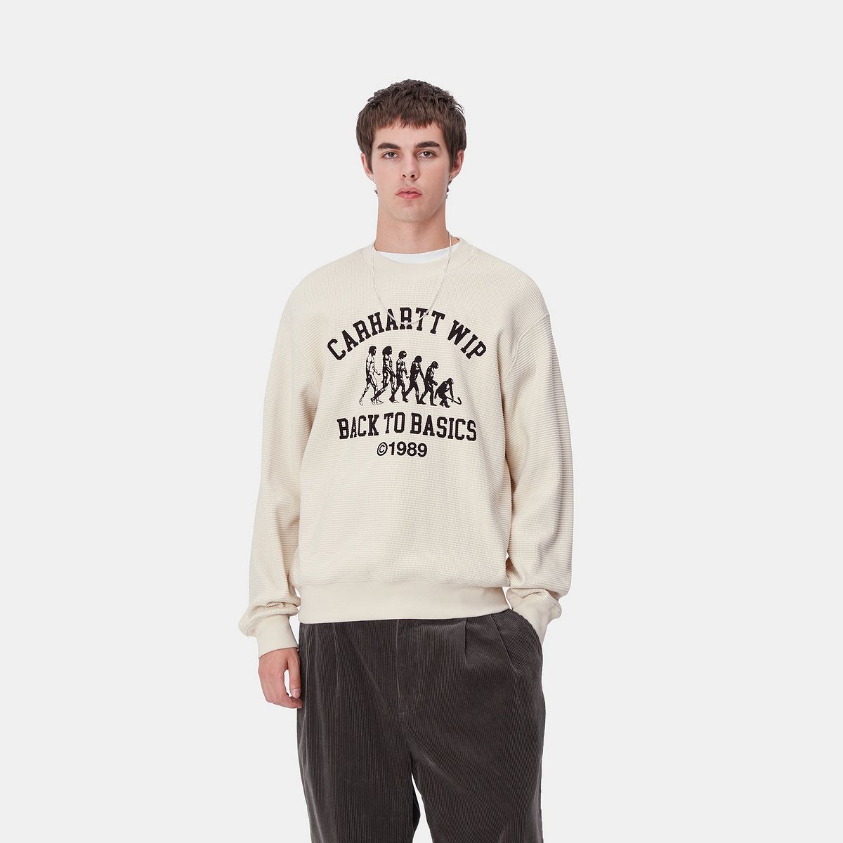 Mikina Carhartt WIP Men's Natural Back to Basics Graphic Sweatshirt Béžová | I034040_9, 0