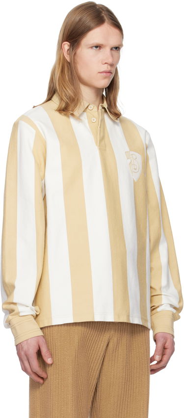 Polo tričko Burberry Burberry Long-Sleeve Striped Polo Béžová | 8101898, 1