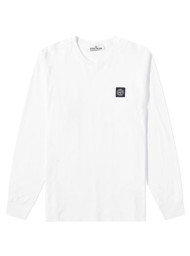 Tričko Stone Island Long Sleeve Patch Tee Biela | 101522713-A0001