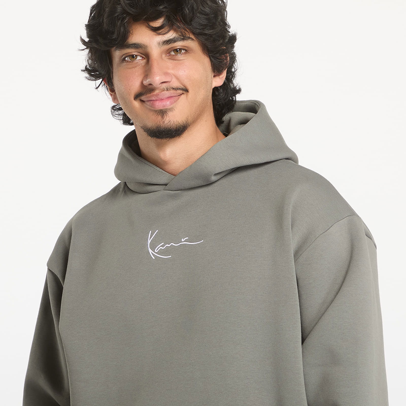 Small Signature Essential OS Hoodie Anthracite