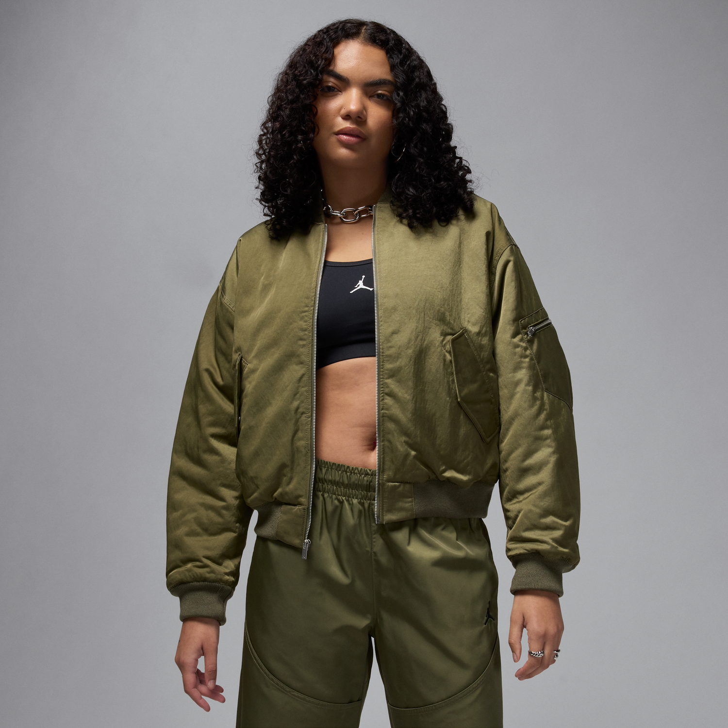 Bomber bunda Jordan Jordan Renegade Bomber Jacket Zelené | FV7107-222, 0