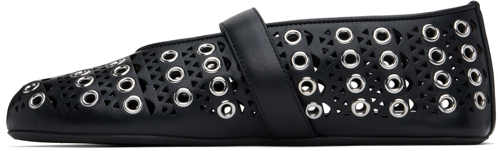 ALAÏA Vienne Lambskin Eyelets Ballerina Flats