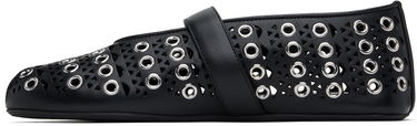 Tenisky a topánky Alaïa ALAÏA Vienne Lambskin Eyelets Ballerina Flats Čierna | AA3A029CK277, 2
