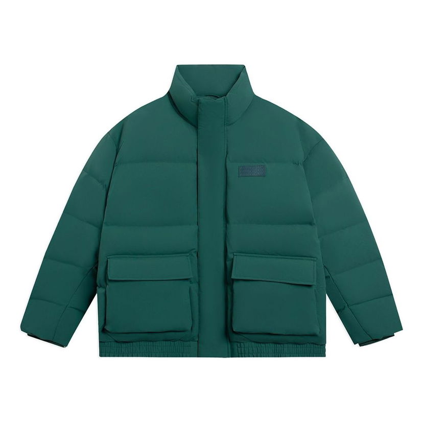Prešívaná bunda Li-Ning Logo Down Jacket Zelené | AYMS387-4