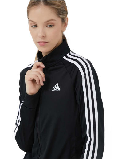 Mikina adidas Performance Primegreen Essentials Warm-Up Slim 3-Stripes Track Top Čierna | H48443