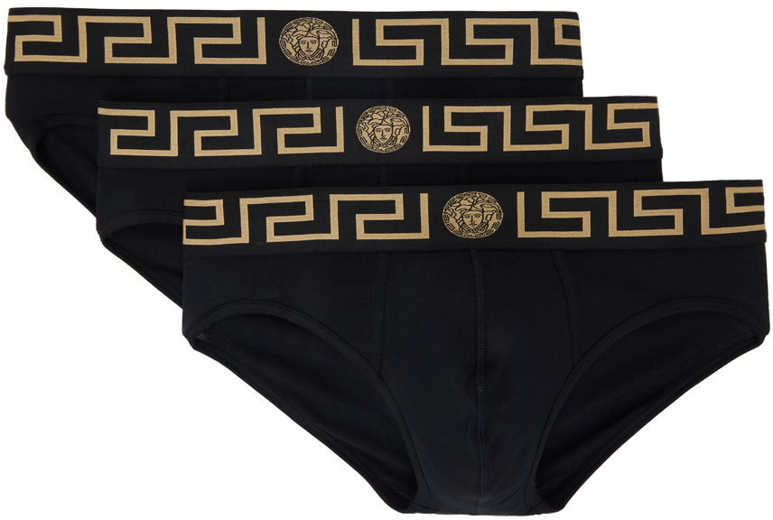 Three-Pack Greca Border Briefs