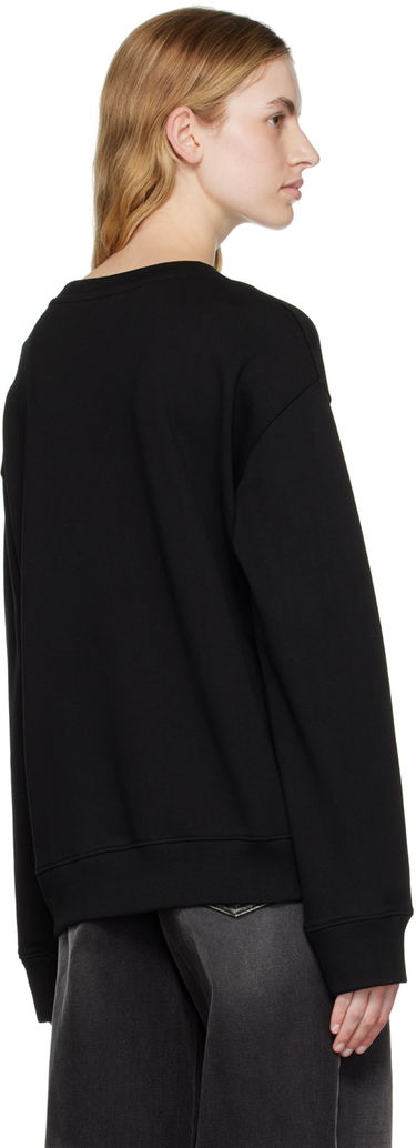 Sveter We11done We11done Crewneck Sweatshirt with Graphic Print Čierna | WD-TS3-22-765-U-BK, 2