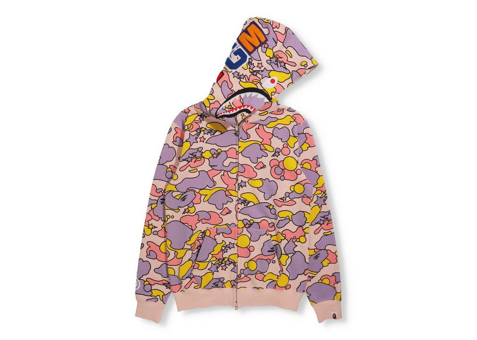Mikina BAPE Sta Camo Shark Full Zip Hoodie Ružová | 1H80-215-004, 0